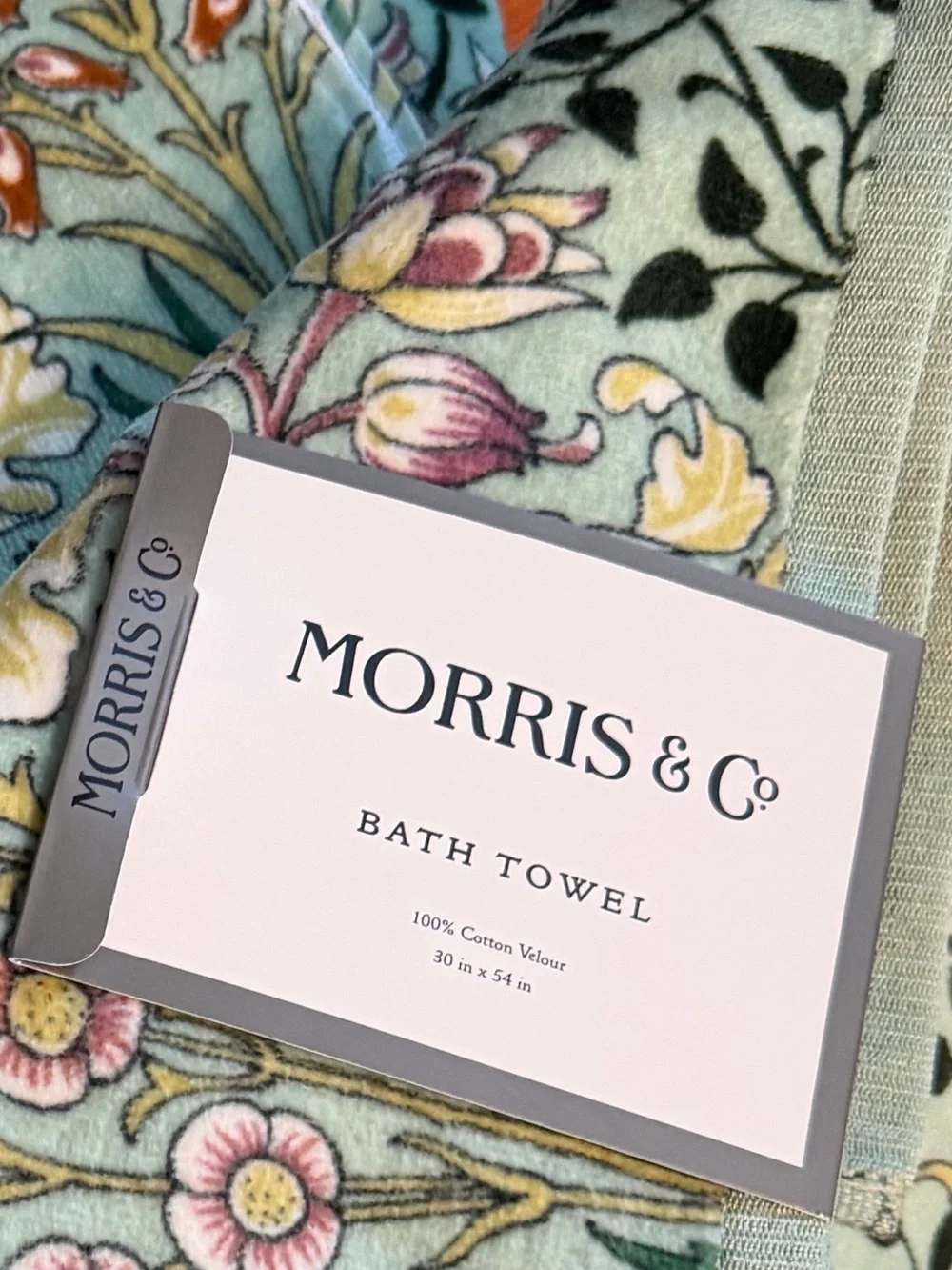 Morris & Co. NWT 5 Pc Set Botanical 3- Floral Cotton Bath Towels & 2 Hand Towels